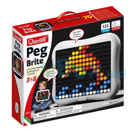 Quercetti 1805 Mozaic cu lumini Peg Brite 122 el.