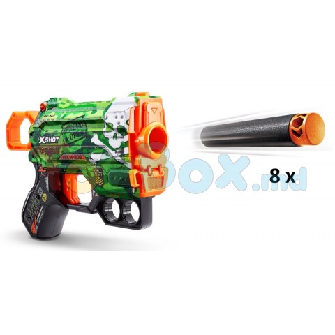 X-shot 660130 Blaster Skins Flux Gun cu 8 cartuse (in asortiment)