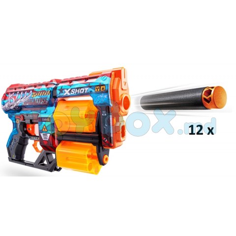X-shot 660131 Blaster Skins Dread Gun cu 12 cartuse (in asortiment)
