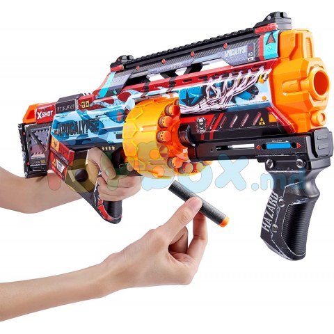 X-shot 660132 Blaster Skins Last Stand Gun Machine с 16 патронами (в ассортименте)