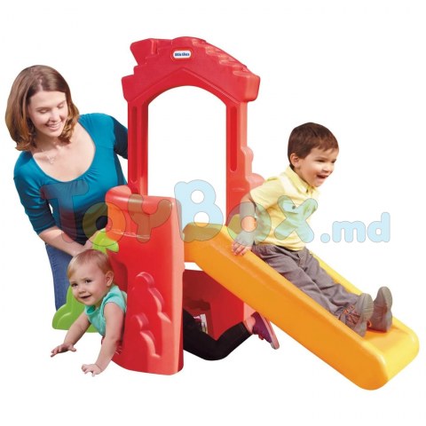 Little Tikes 173080E3 Mini spatiu de joaca Urca si Aluneca rosu-portocaliu