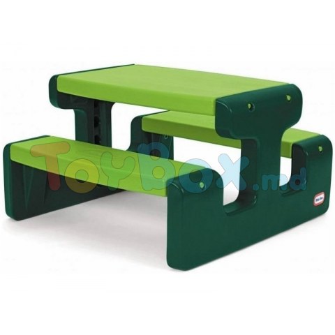 Little Tikes 174131E3 Masa de picnic pentru copii Large Go Green