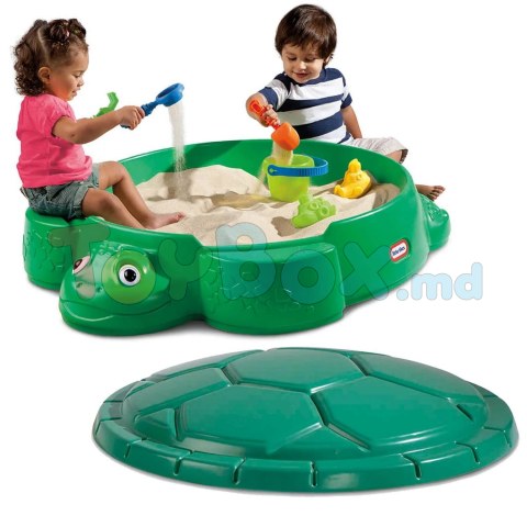 Little Tikes 174094E3 Nisipiera cu capac Broasca Testoasa