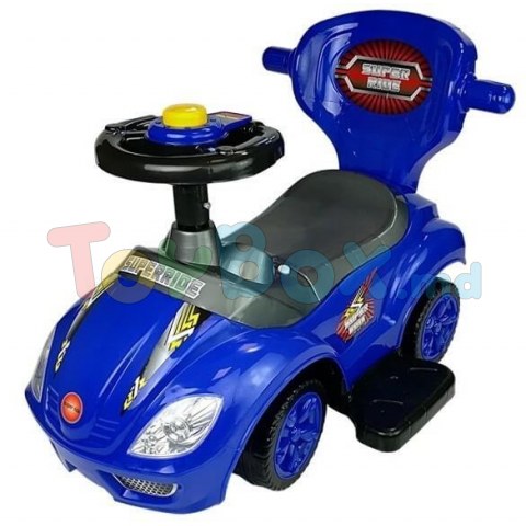 Leantoys 4996 Tolocar cu maner 3 in 1 albastru