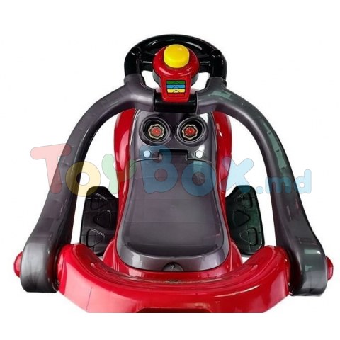 Leantoys 4998 Tolocar cu maner 3 in 1 rosu