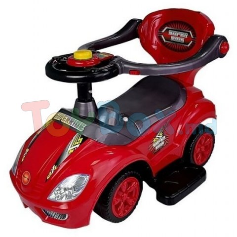 Leantoys 4998 Tolocar cu maner 3 in 1 rosu