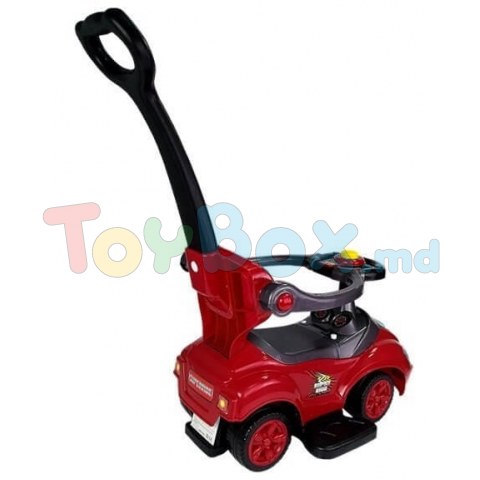 Leantoys 4998 Tolocar cu maner 3 in 1 rosu