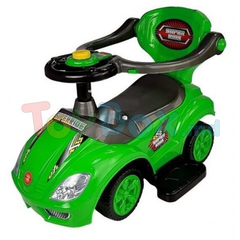 Leantoys 6624 Толокар с ручкой 3 в 1 зелёный