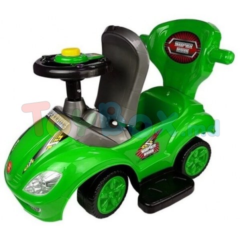 Leantoys 6624 Толокар с ручкой 3 в 1 зелёный