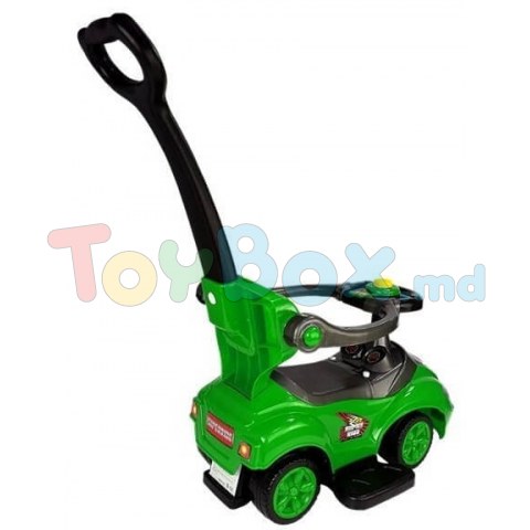 Leantoys 6624 Толокар с ручкой 3 в 1 зелёный