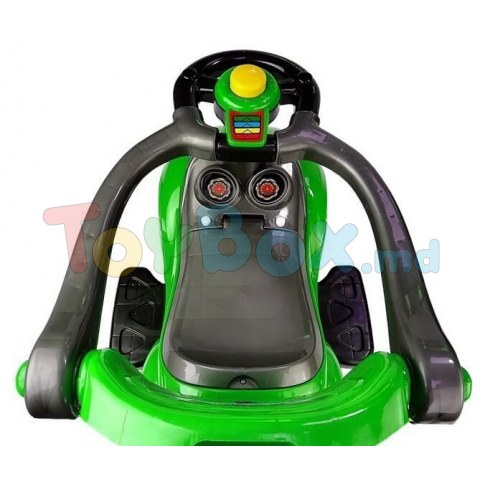 Leantoys 6624 Толокар с ручкой 3 в 1 зелёный