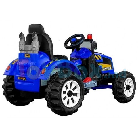 Leantoys 4695 Tractor Kingdom cu acumulator, albastra