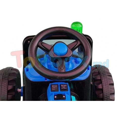 Leantoys 4695 Tractor Kingdom cu acumulator, albastra