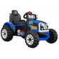 Leantoys 4695 Tractor Kingdom cu acumulator, albastra