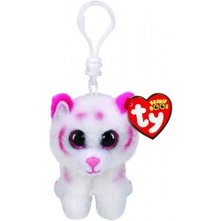 TY TY35241 Jucărie breloc BB Tabor Pink-White Tiger, 8,5cm