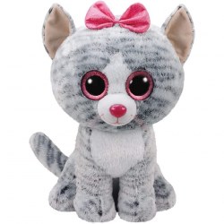 TY TY36838 Jucărie de pluș BB Kiki Grey Cat, 42cm