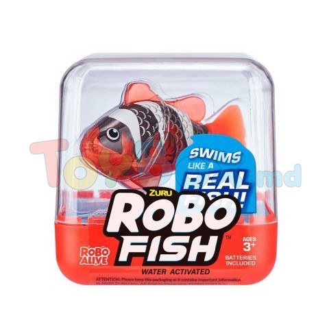 Robo Alive 7125sq1-5 Jucarie peste Inotator-Interactiv Robofish Rosu