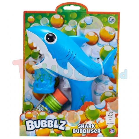 Bubblz 1376476 Blaster cu Bule de săpun Shark Bubbliser