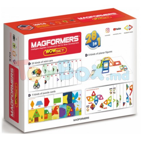 Magformers 707004 Магнитный конструктор Удивительный набор, 16 эл