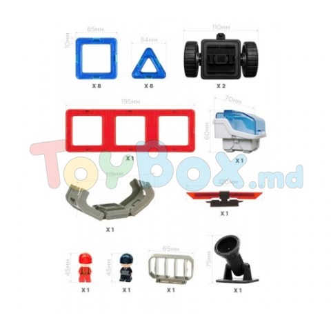 Magformers 717001 Магнитный конструктор Amazing Police Rescue Set, 26 эл