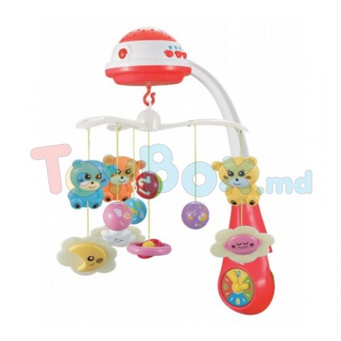 Baby Mix FS-35604 RED Carusel muzical cu proiector