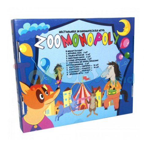 Strateg 7006 Настольная игра Зоо Монополия, рус