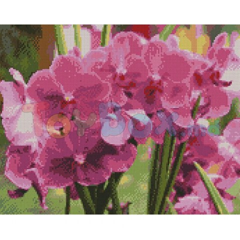 Strateg FA10634 Mozaic cu diamante Orchids, 40x50 cm