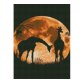 Strateg HX025 Mozaic cu diamante Girafe si luna, 30х40 cm