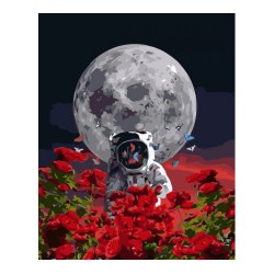 Strateg VA-3592 Картина по номерам Astronaut, 40x50 cm