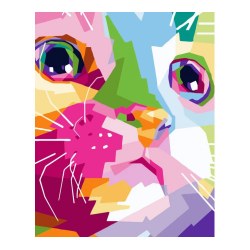 Strateg VA-3596 Pictura pe numere Art-pisica, 40x50 cm
