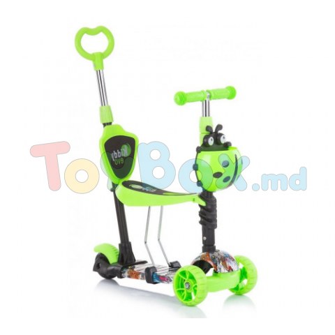 Chipolino DSKIEH022GG Самокат с ручкой Kiddy Evo зелёный/граффити