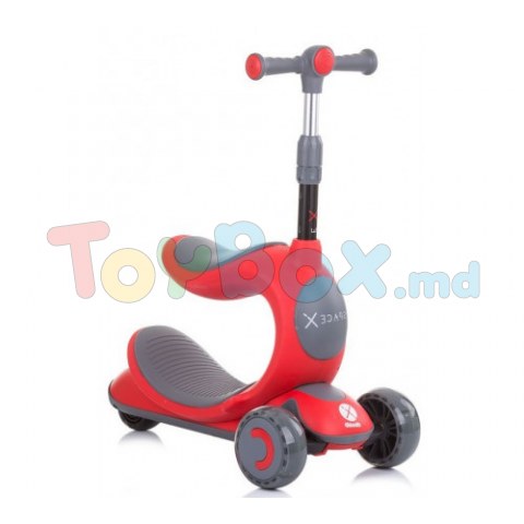 Chipolino DSSPX0222RE Trotineta 2 in 1 Space X, Red