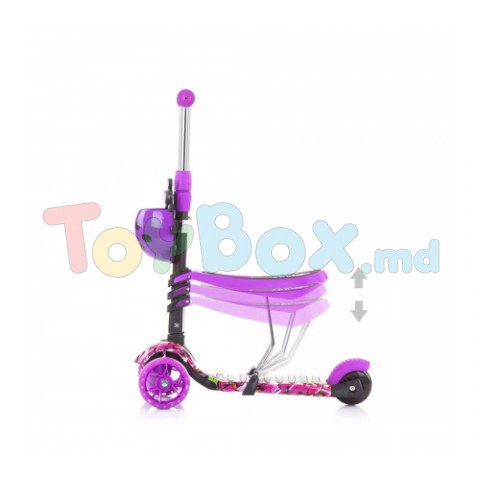 Chipolino DSKIE0214PG Trotineta Kiddy Evo, purple/graffiti