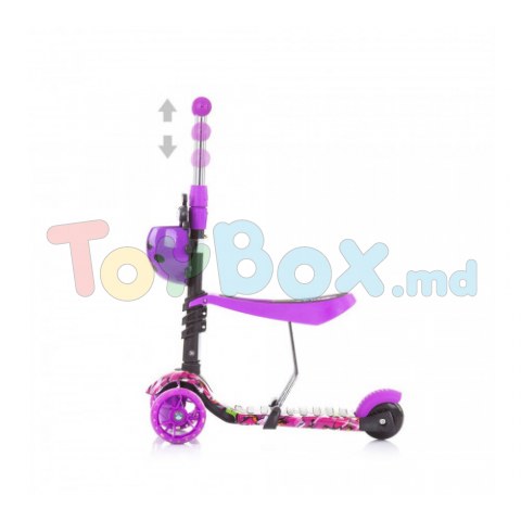 Chipolino DSKIE0214PG Trotineta Kiddy Evo, purple/graffiti