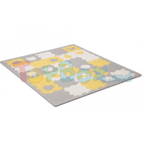 KinderKraft KPLUSH00YEL0000 Covoraș-puzzle Luno Sharpes, Yellow