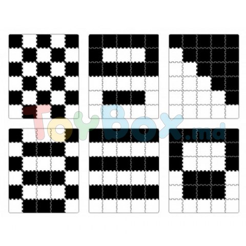 KinderKraft Covoraș-puzzle Luno, White/Black