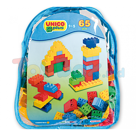 Androni 8555-0000 Конструктор в рюкзаке UnicoPlus, 50 дет