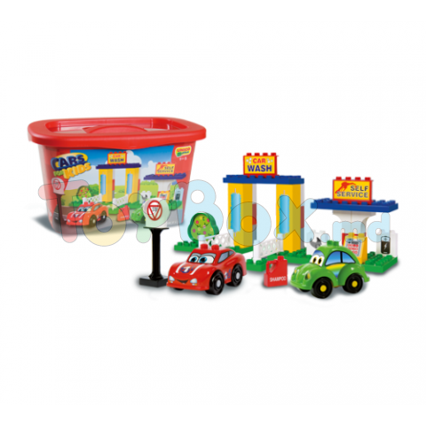 Androni 8568-0CAR Конструктор в боксе Cars Kids Сервисная станция, 37 дет