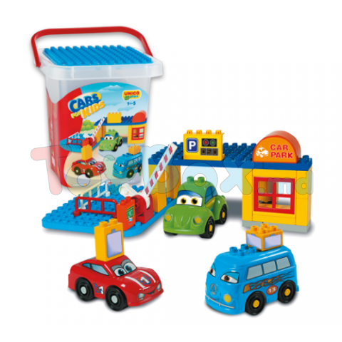 Androni 8569-0CAR Конструктор ведерко Cars for Kids Парковка, 36 дет