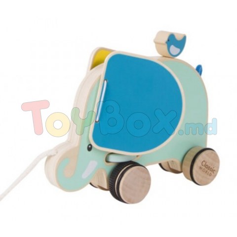 Classic World 10505 Jucărie de tras din lemn Elefant