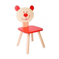 Classic World 4802 Деревянный стульчик Медведь красный