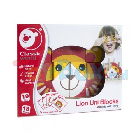 Classic World 5106 Set de cuburi din lemn Leu