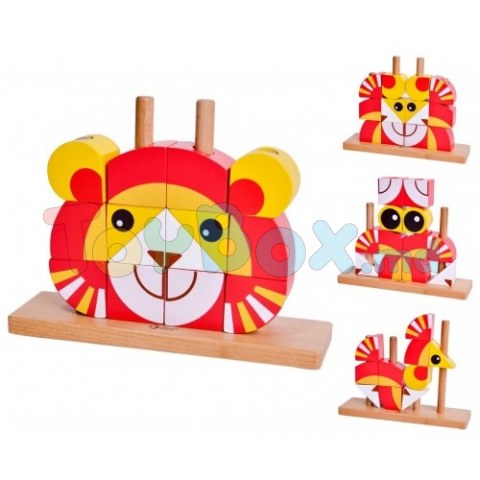 Classic World 5106 Set de cuburi din lemn Leu