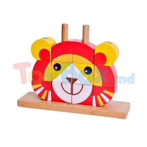 Classic World 5106 Set de cuburi din lemn Leu