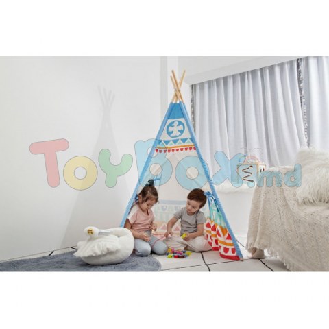 Classic World 54525 Wigwam pentru copii albastru