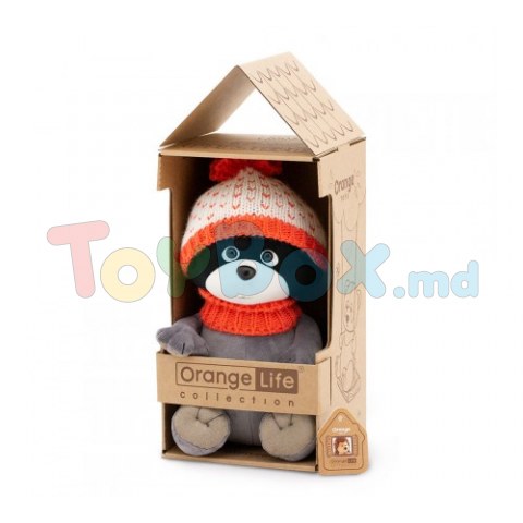 Orange Toys OS004-26/25 Jucărie moale Raccoon Denny Portocaliu proaspăt, 25cm