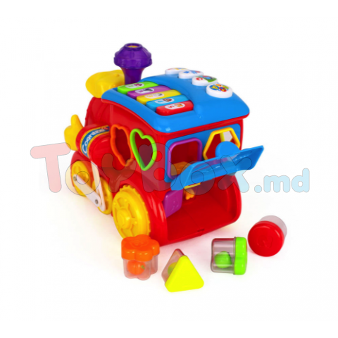Hola Toys 556 Музыкальная игрушка-сортер Паровозик