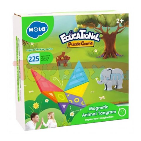 Hola Toys E7982 Joc Tangram cu animale magnetice