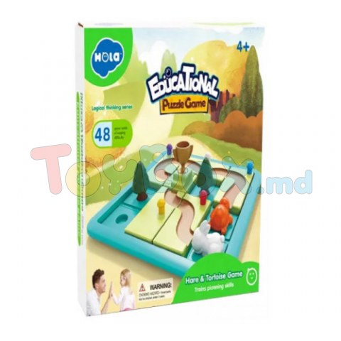 Hola Toys E7987 Joc de masa Iepurele si broasca testoasa