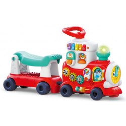 Hola Toys E8990 Детская музыкальная каталка-толокар 4 в 1 Поезд